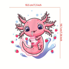 Axolotl Cartoon Iron On Heat Transfer Sticker For Girls