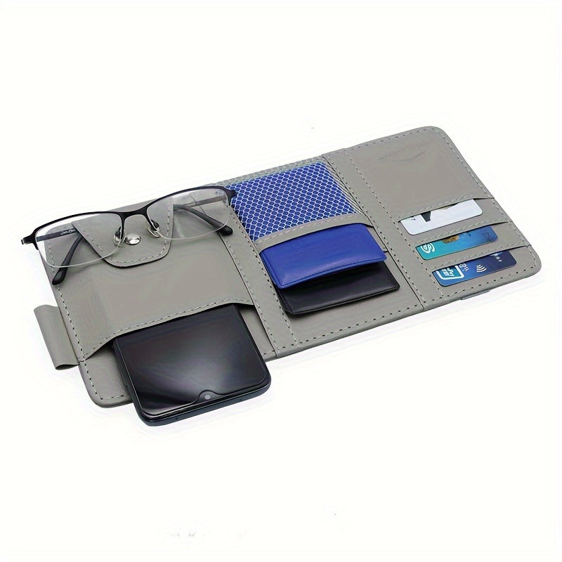 Car Sun Visor Organizer Pocket Sunglasses Holder