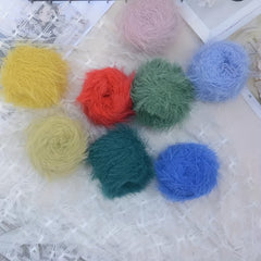 Soft Long Hair Mink Fur Hand Knitted DIY Sweater Coat Bag Doll Material Thread