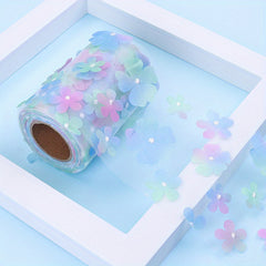 Rainbow Gradient Tulle Roll 914cm Organza Gauze for DIY Headwear