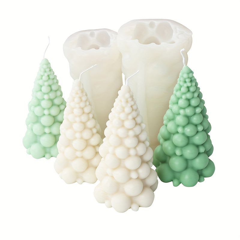 3D Christmas Tree Candle Silicone Mold DIY Christmas Candle Making Kit