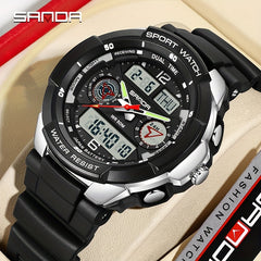 SANDA Youth Sporty Starlight Waterproof Night Light Watch