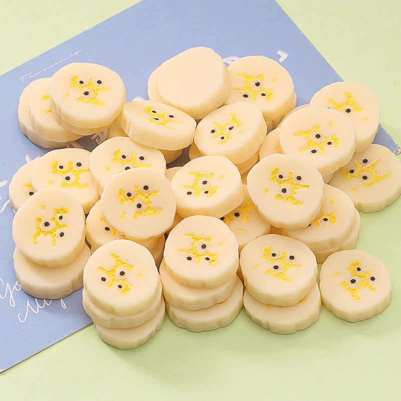 3D Banana Slices Playset for DIY Resin Decor - ABS Material