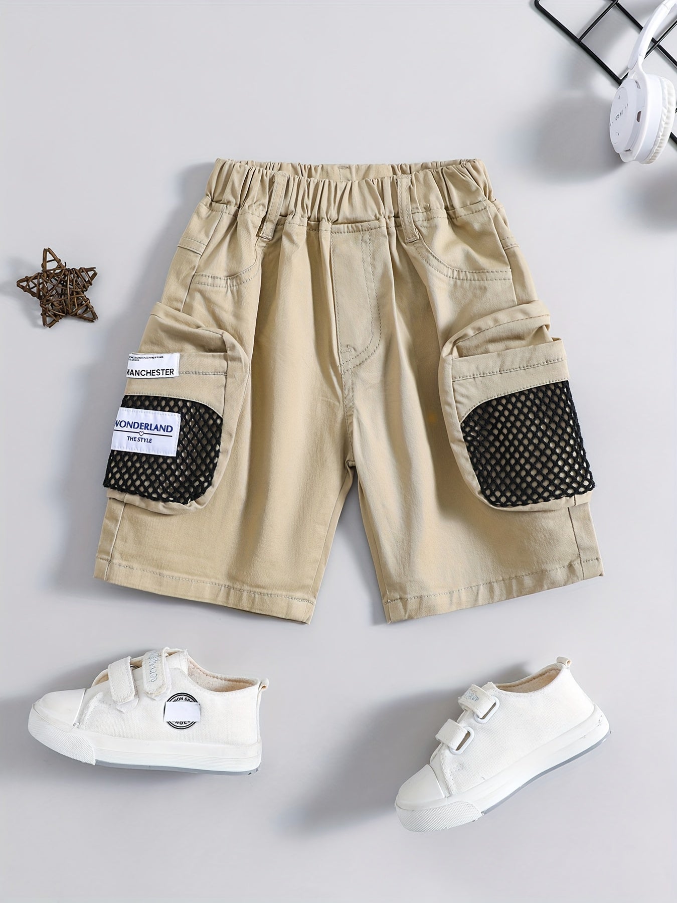 Boys Cotton Shorts with Pockets for Summer Outdoor