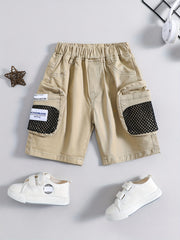 Boys Cotton Shorts with Pockets for Summer Outdoor