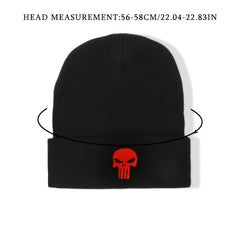 Embroidered Skull Beanie Hat for Halloween