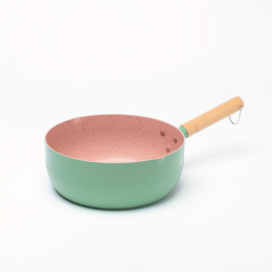 1pc Non Stick Aluminum Maifan Stone Snow Pan for Cooking Noodles Milk Soup