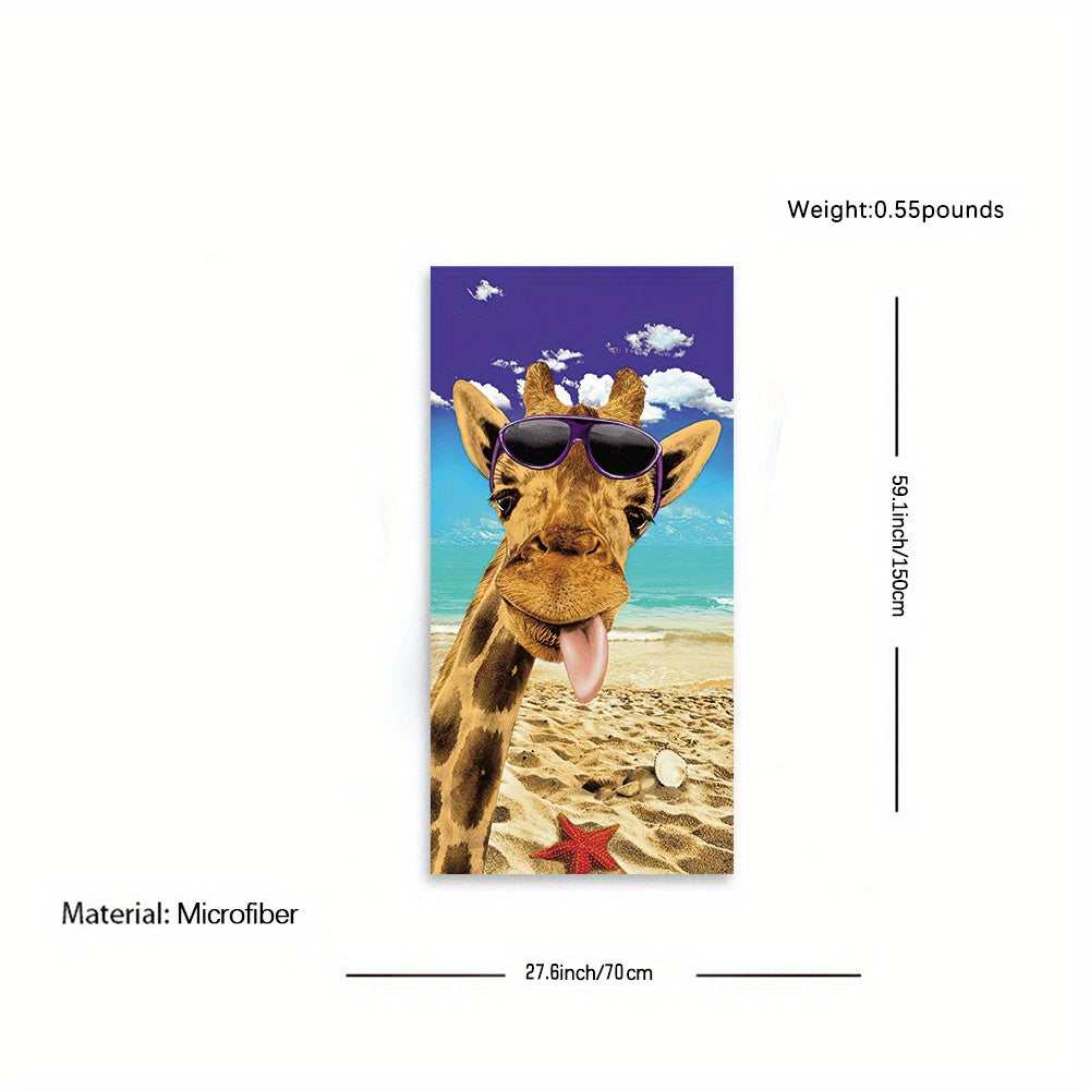 Cartoon Animal Beach Towel 70.8 x 35.4