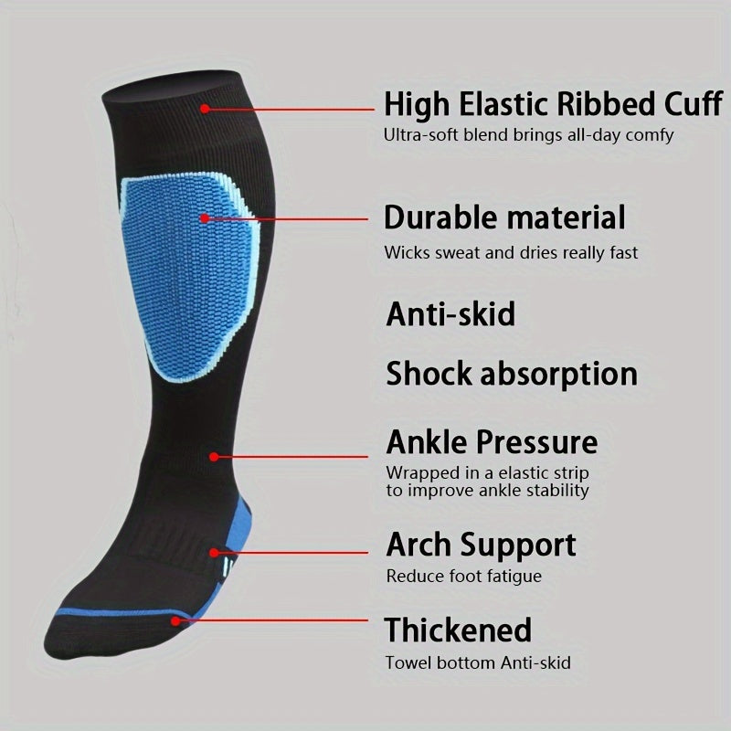 Kids Skiing Socks Thickened Breathable Quick Drying Non Slip Sweat Absorbing
