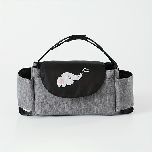 Stroller Organizer Bag with 2 Cup Holders for Diaper Phone Toys Baby Items