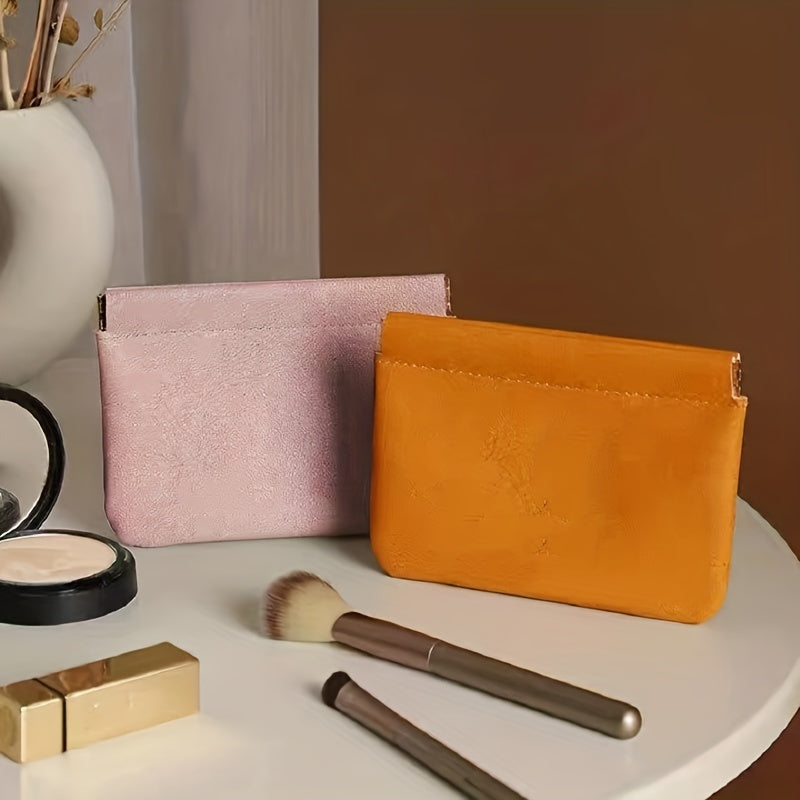 Portable Squeeze Top Cosmetic Bag Waterproof Makeup Pouch