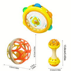 Baby Hand Crank Toy Set - Tactile & Hearing Development