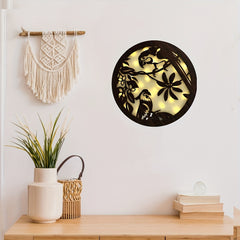 Children's Room LOVE Hanging Decoration LED Light Retro Wood Sign