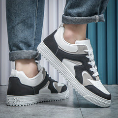 Men's Non slip Skate Shoes Casual Comfy Lace up Walking Sneakers Flat Shoes
