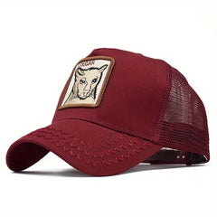 Spring Animal Embroidery Mesh Cap Baseball Hat Hip hop Cap
