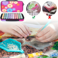 Diamond Painting Tools Organizer Kit with 60 Slots - Rhinestone Bead Storage
