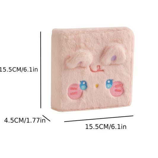 Plush Cartoon Puppy & Kitty Square Photo Album