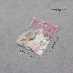 19pcs Bronzing Wax Seal Stamp Stickers 3D Epoxy Journal Decorative Stickers