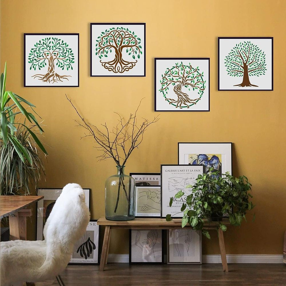 1pc Tree Craft Stickers Plastic Stencils for Scrapbook Painting