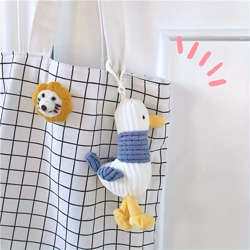 Mr Bean Teddy Bear Keychain Squeaking Pendant Cartoon Doll