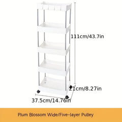 Mobile Storage Rack 5-Layer Home Organizer Without Wheels