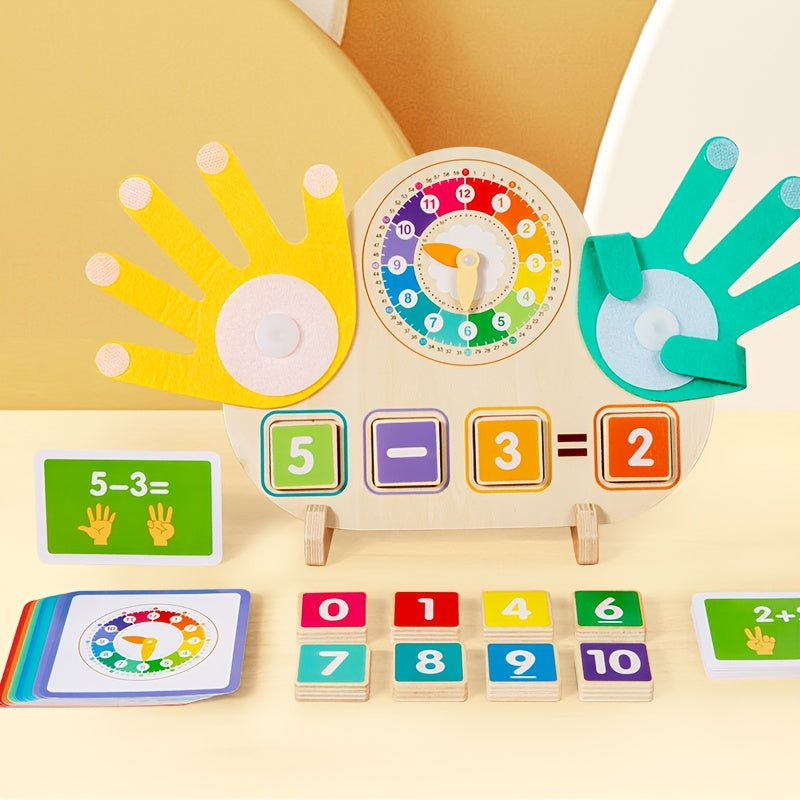 Double Sided Finger Counting & Number Tracing Board with Clock