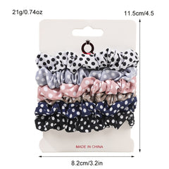 6pcs Velvet Satin Hair Tie Scrunchie Set for Women Girls