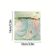 Retro Flower Label Sticker Package Garden Memo Series Plant Flower Notebook
