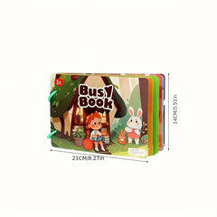Interactive Quiet Book with Reusable Stickers - Educational Toy