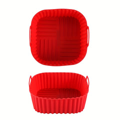 5pcs Silicone Air Fryer Liner 19cm Square BPA-Free Reusable Baking Tray