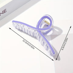 Large Colorful Hair Claw Transparent Shark Claw Hair Accessory
