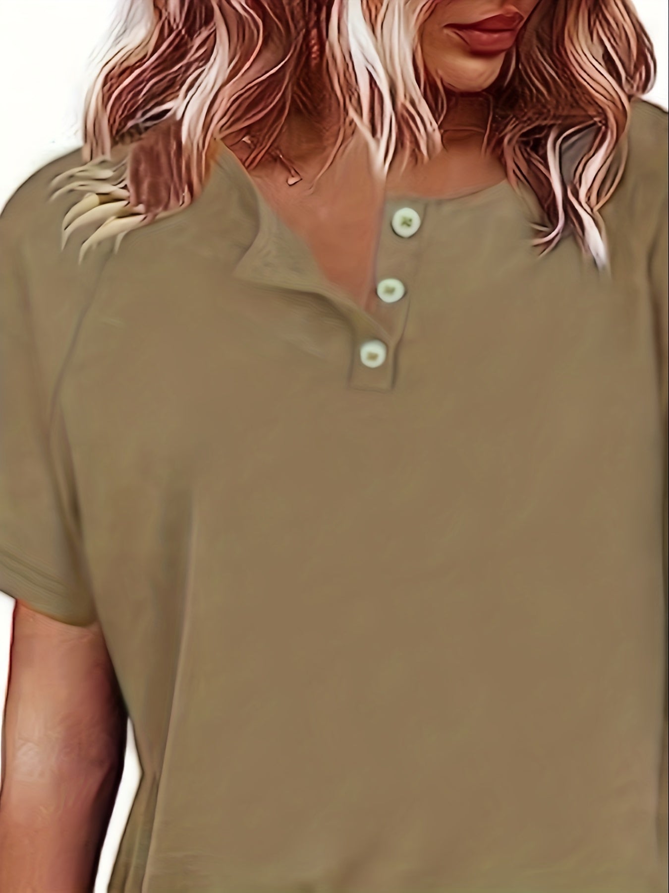  Solid Button Up Short Sleeve Top & Drawstring Shorts Set