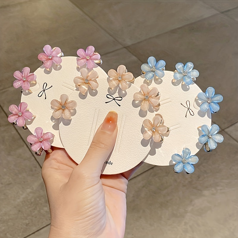 5pcs Mini Flower Hairpin Hair Clips for Girls