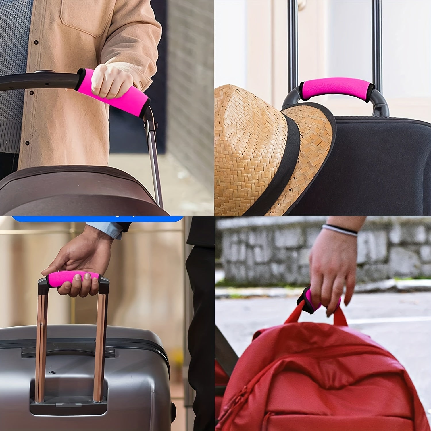 Comfort Soft Handle Covers for Suitcase Bright Luggage Handle Wraps