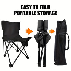 Metal Folding Chair Portable Picnic Moon Chair Outdoor Camping Gear