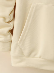 Girls Plain Hoodie Sweatshirt Daily Casual Long Sleeve Top Pullovers