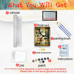 DIY Paint by Numbers Kit Tree Cat Relax Coloring Craft Ideal Gift