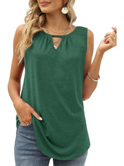 Solid Loose Sleeveless Summer Tank Top Women's Clothing