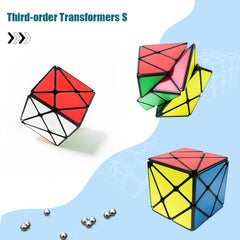 3X3 Transformer Cube Unique Smooth Stickerless Puzzle Toy