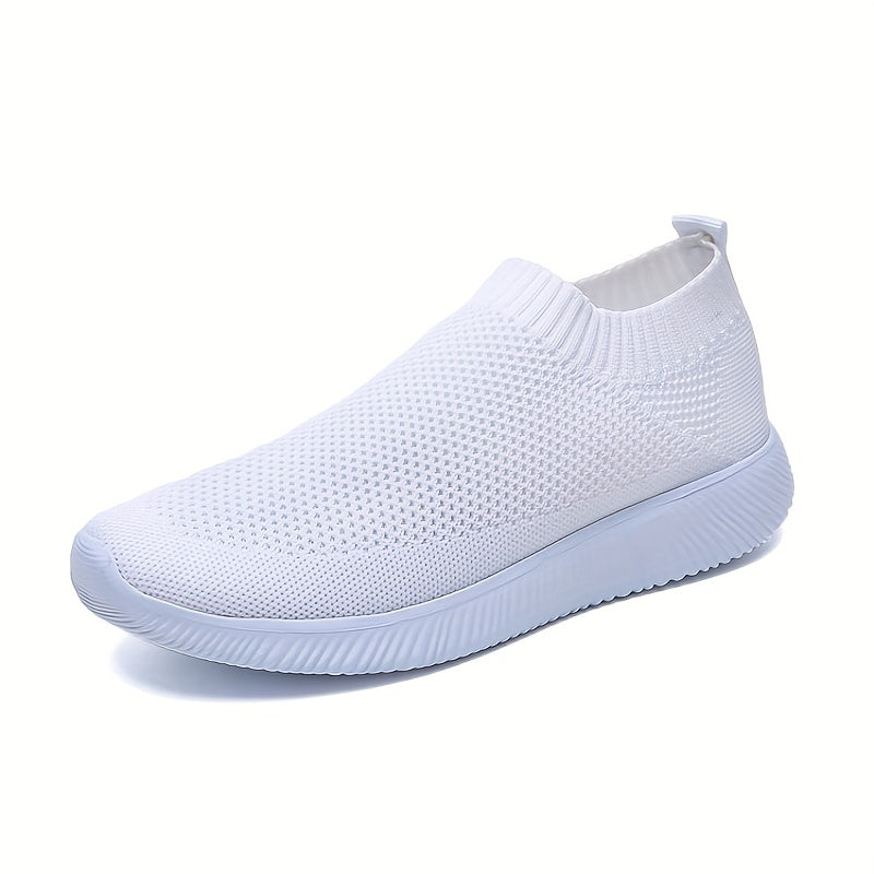 Women's Solid Slip-On Tennis Shoes Casual Low Top Sneakers