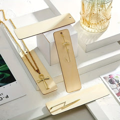 25pcs Wooden Bookmark With Rope Blank DIY Craft Unfinished Label