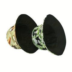 Panda Print Bucket Hat Double Sided Sun Hat
