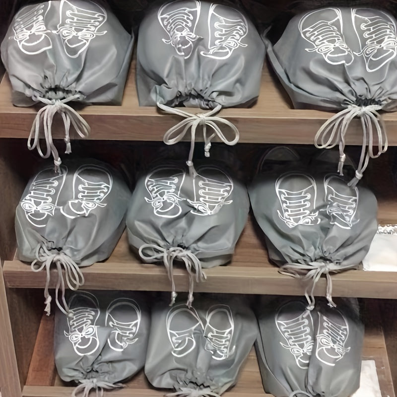 5pcs Shoe Storage Bags Drawstring Dustproof Pouches Shoes Protection Bag