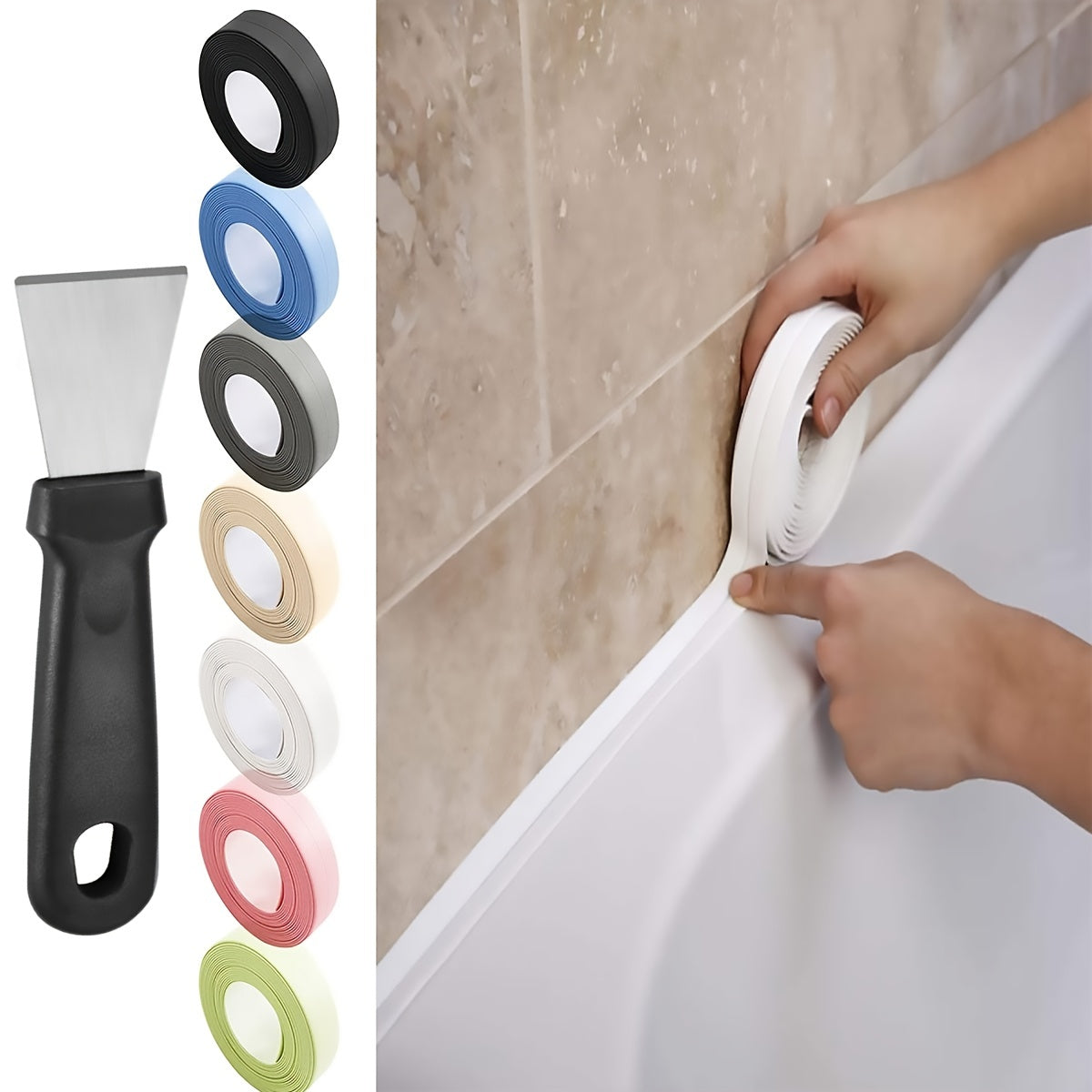 Waterproof Self Adhesive Caulk Tape Sealant Strip for Kitchen Bathroom