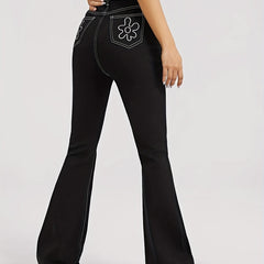 Flared Jeans Wide Leg Denim Pants Women's Denim Clothing