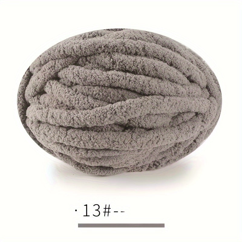 Chunky Chenille Blanket Yarn DIY Kit - Cozy Cushion - Large Thick Ice Bar Line