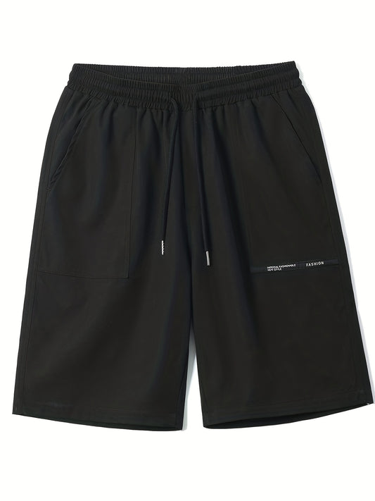 Men's Breathable Solid Shorts With Side Pockets