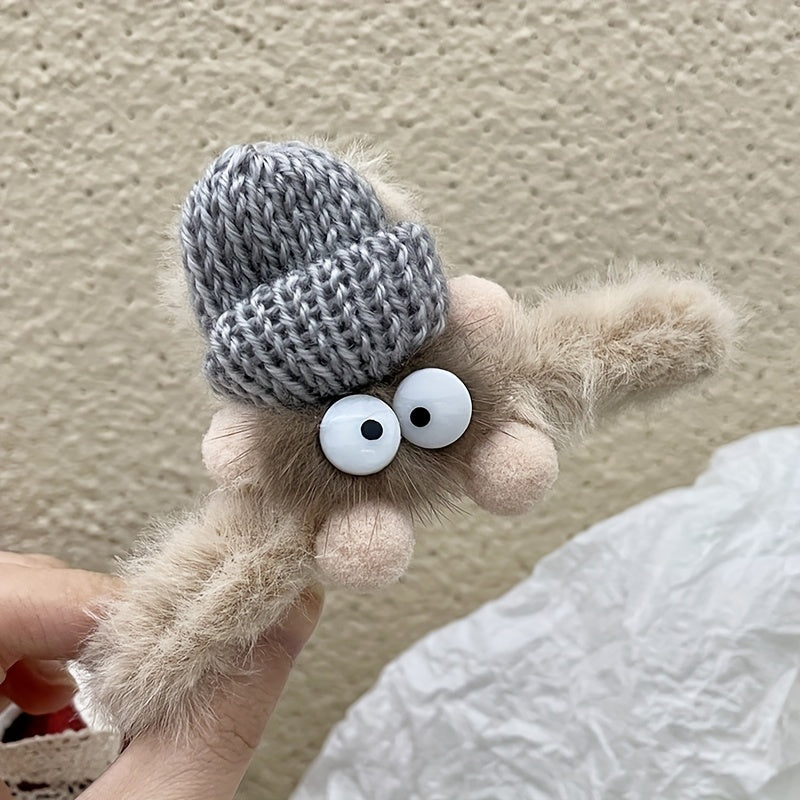 Briquettes Plush Doll Hair Claw Cartoon Hair Accessories