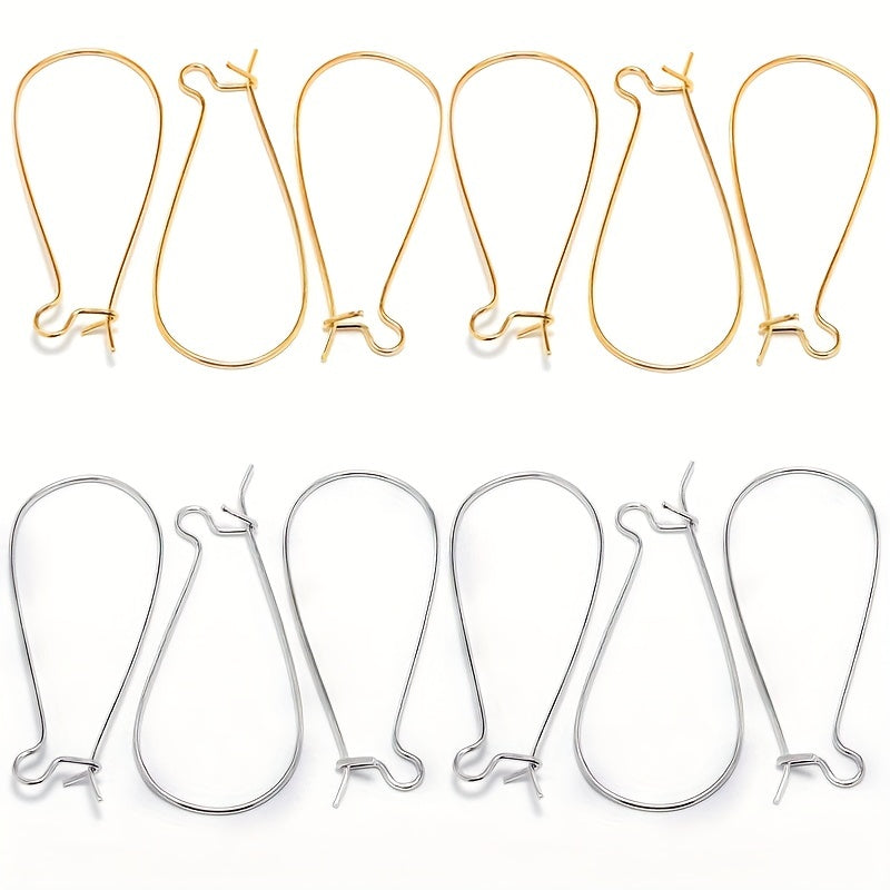 50 Stainless Steel Ear Wire Hooks Earring French Style Lever H