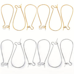 50 Stainless Steel Ear Wire Hooks Earring French Style Lever H